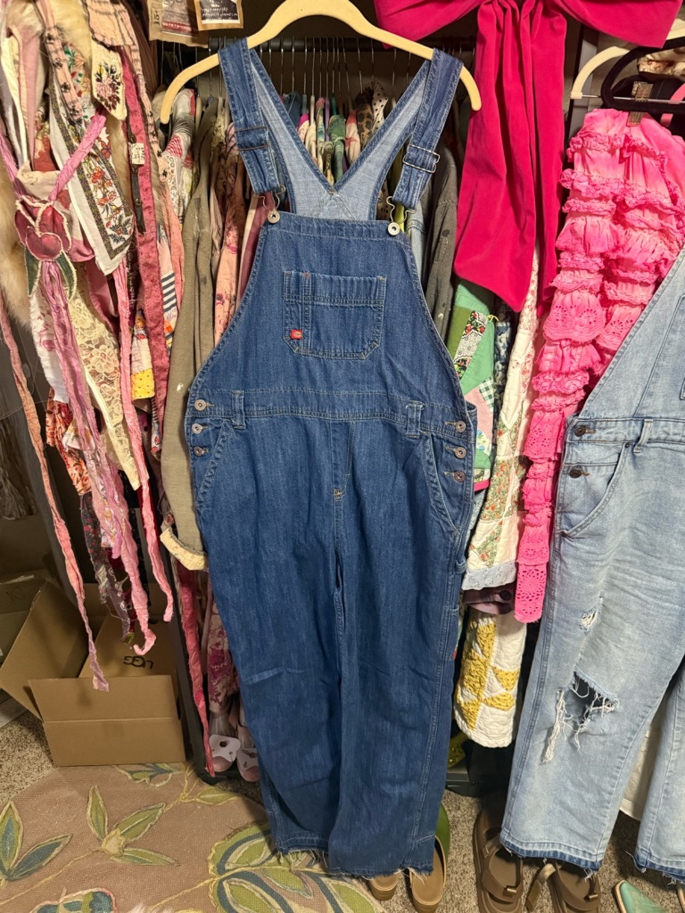 Dickies Classic Blue Denim Overalls with Front Pocket